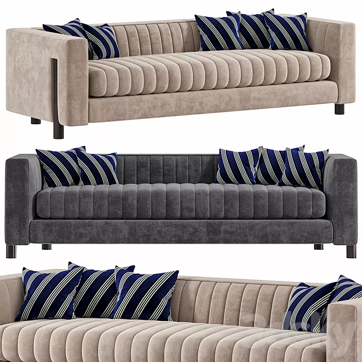 GRAY SOFA SOUTH HILL HOME COLLECTION 3D Model Free