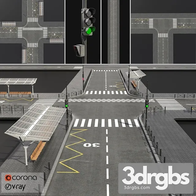 Gray Street 2 3D Model Free