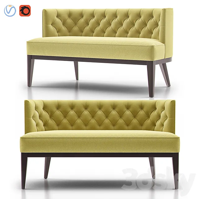 GRAYSON Tufted Settee 3D Model
