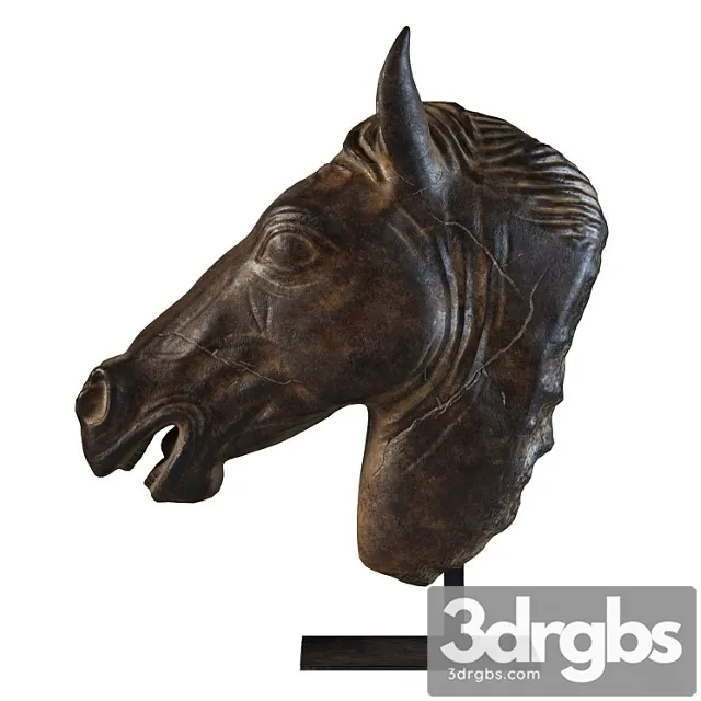 Greco Roman Horse Head Sculpture Fragment Rh 3D Model Free