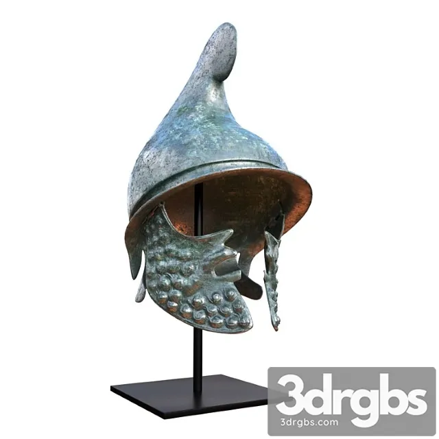 Greek Bronze Helmet 1 3D Model Free