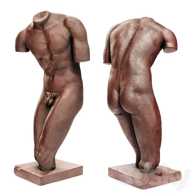 Greek warrior torso 3D Model