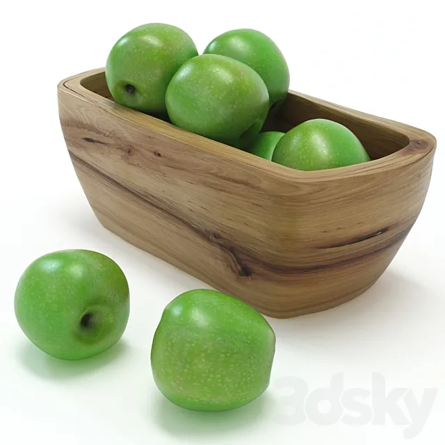 green apples 3D Model
