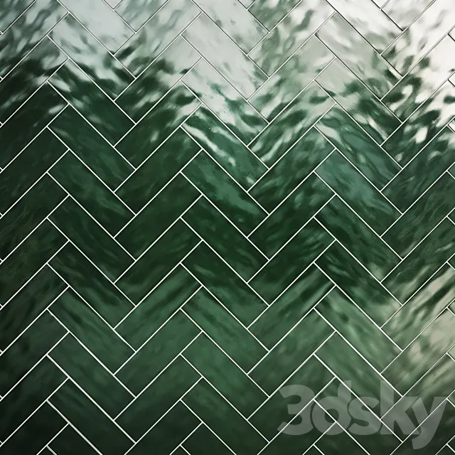 Green botle tiles 3DModel