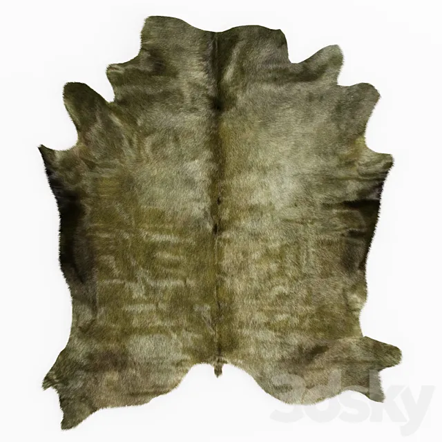 Green cowhide rug 3DModel