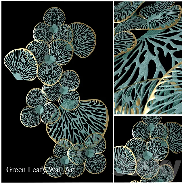 Green Leafy Wall Art Free Download