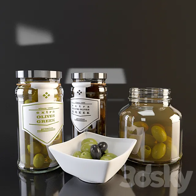 green olives 3D Model