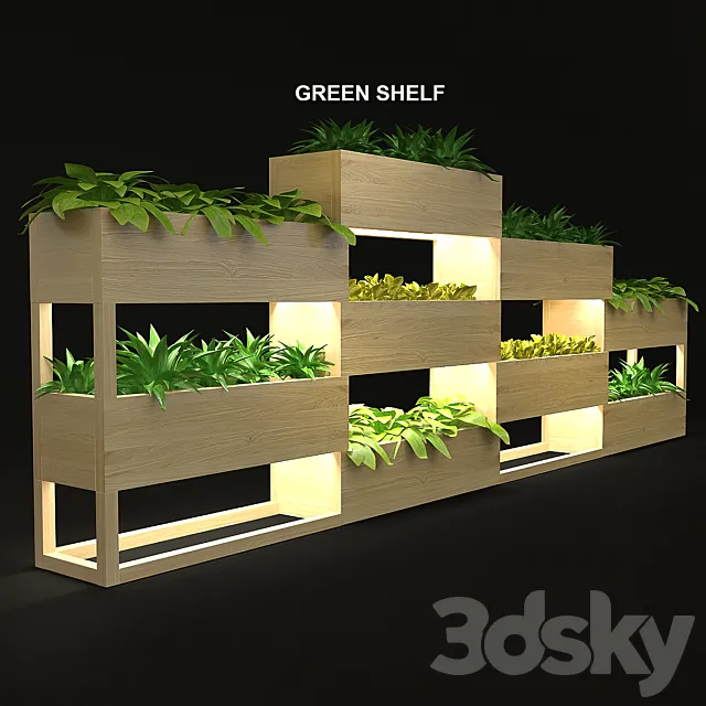 green shelf 3D Model