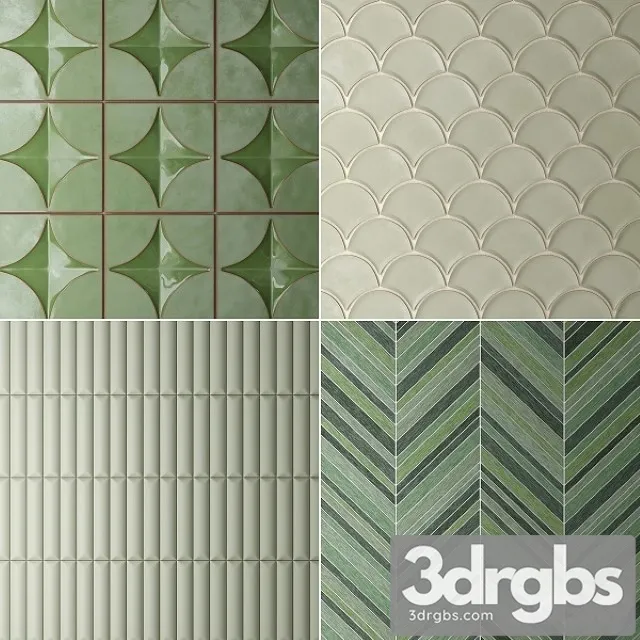 Green Tile 3D Model Free
