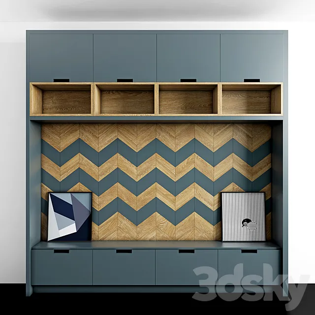 Green & Wood TV zone 3D Model