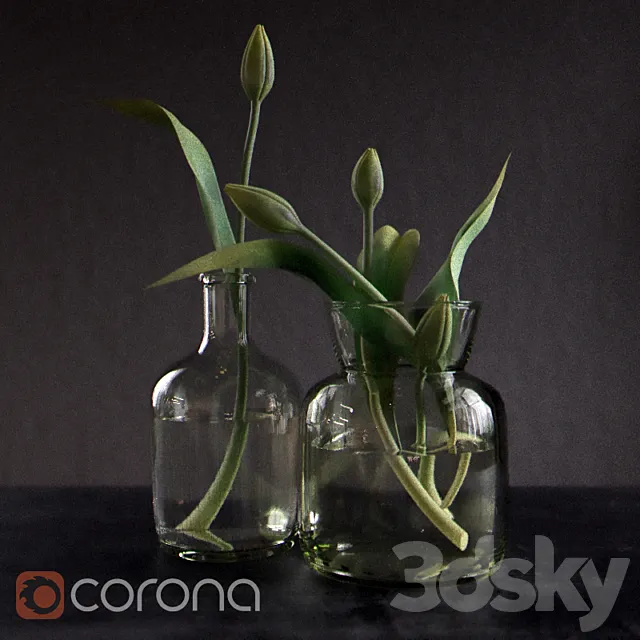 Green_tulips 3DModel