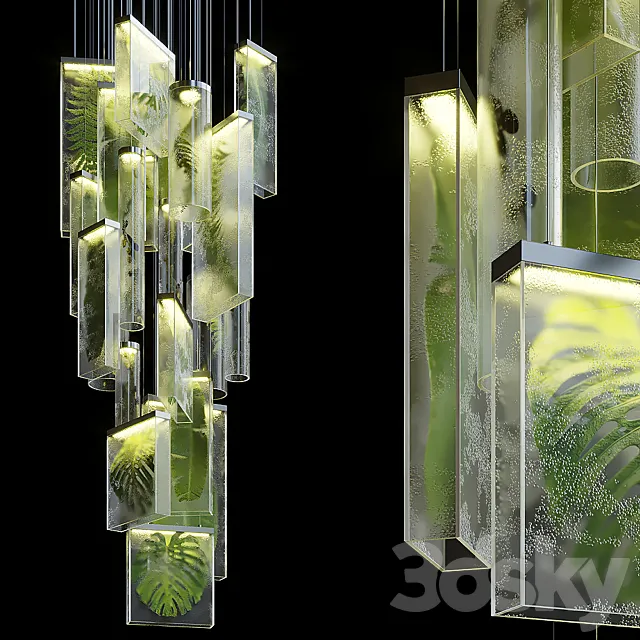 Greenbox – Vargov Design backlit hanging phytomodule 3DModel