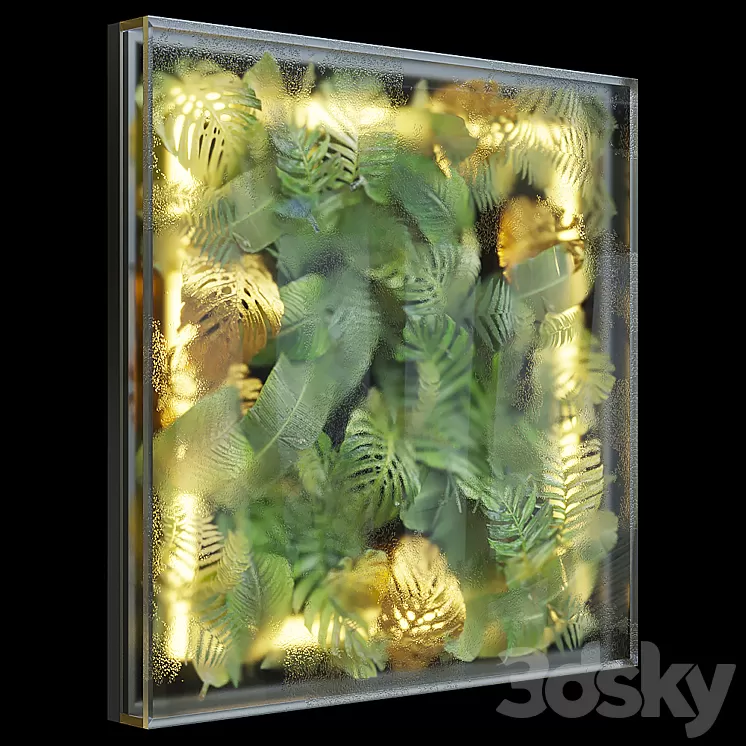 Greenbox - wall-mounted phytomodule with lighting Vargov Design
