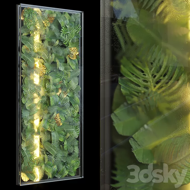 Greenbox – wall-mounted phytomodule with lighting Vargov Design 3D Model