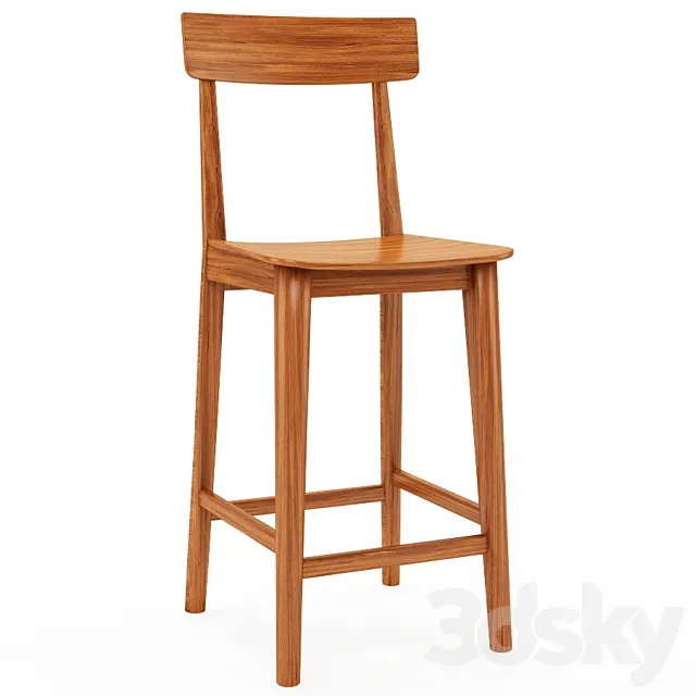 Greenington Solid Classic Bamboo Bar Stool with Back Free Download