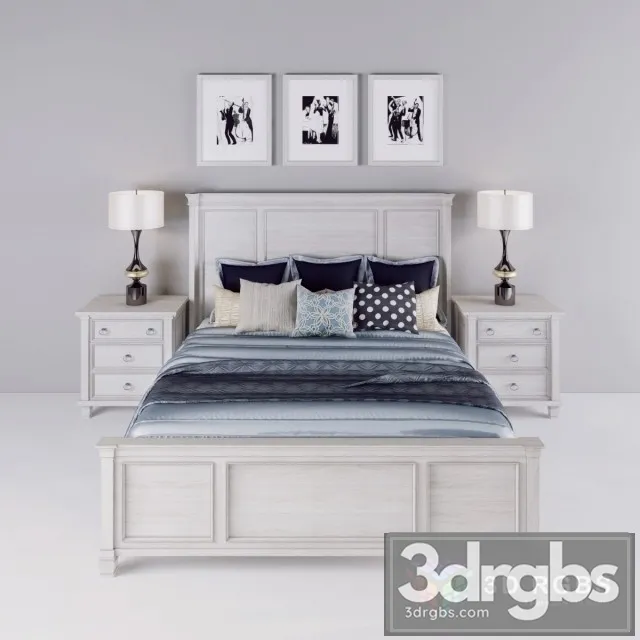 Greensburg King Panel Bed 3D Model Free