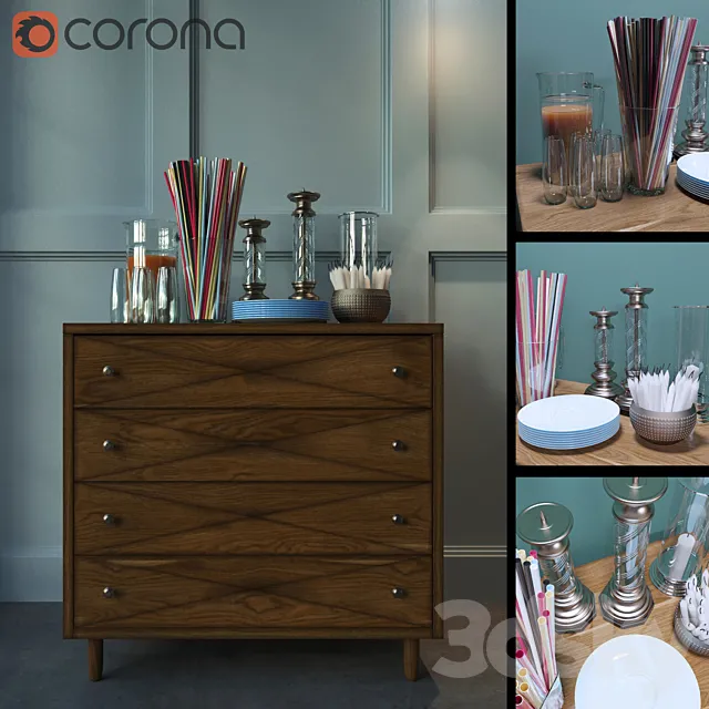 Greige Design _ Diamond chest 3D Model