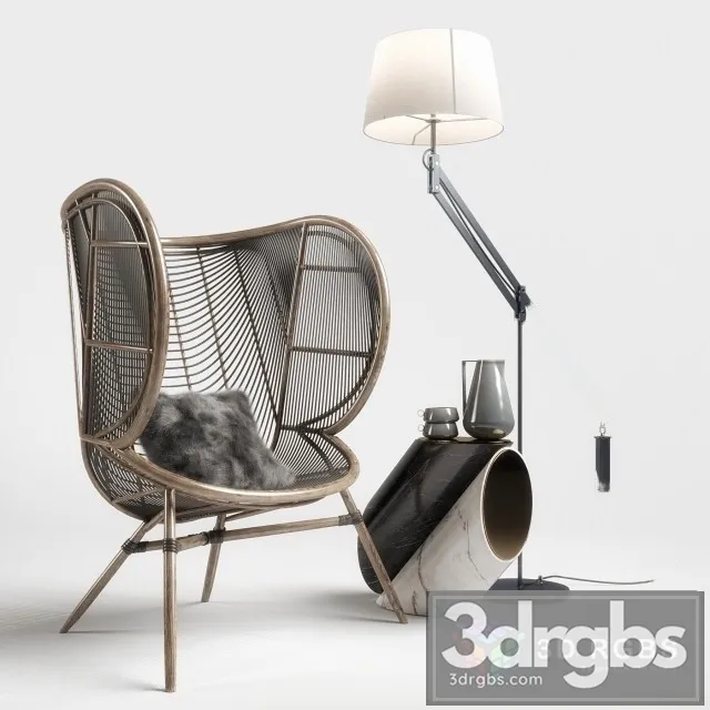 Greige Design Olaf Armchair 3D Model Free
