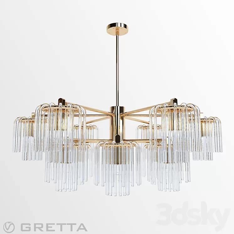 Gretta 12-LIGHT Sputnik modern-linear-chandelier
