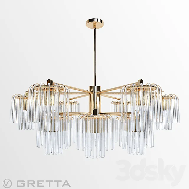 Gretta 12-LIGHT Sputnik modern-linear-chandelier Free Download