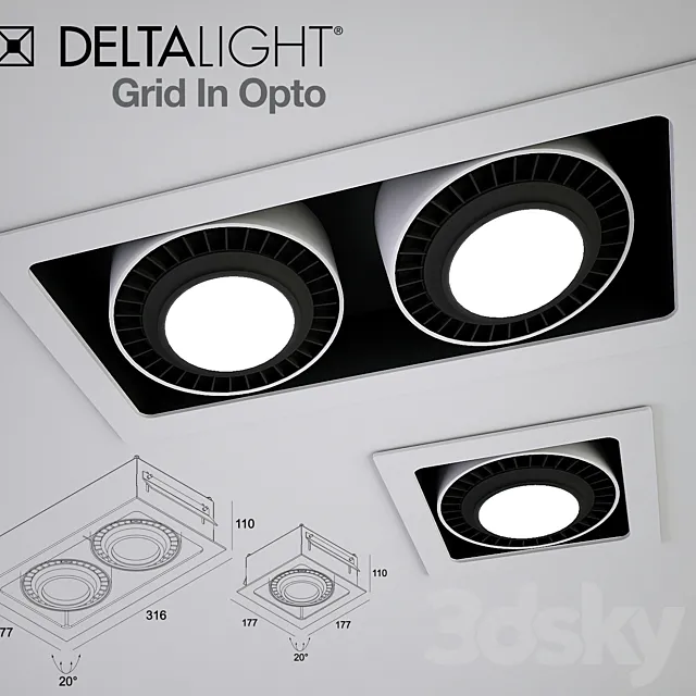 Grid In Trimless Opto 3DModel