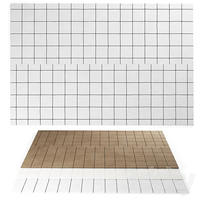 Grid Rug by NORDIC KNOTS 3D Model