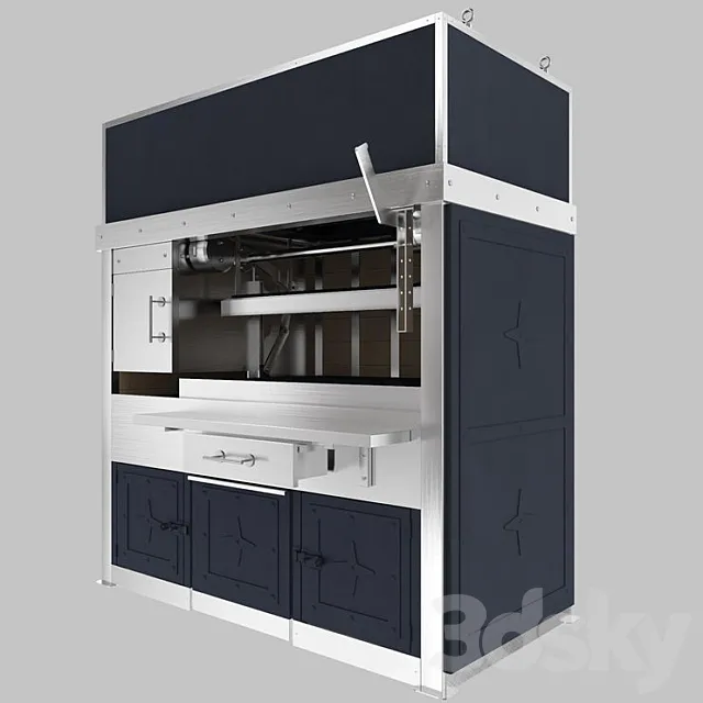 Grill stationary 3D Model