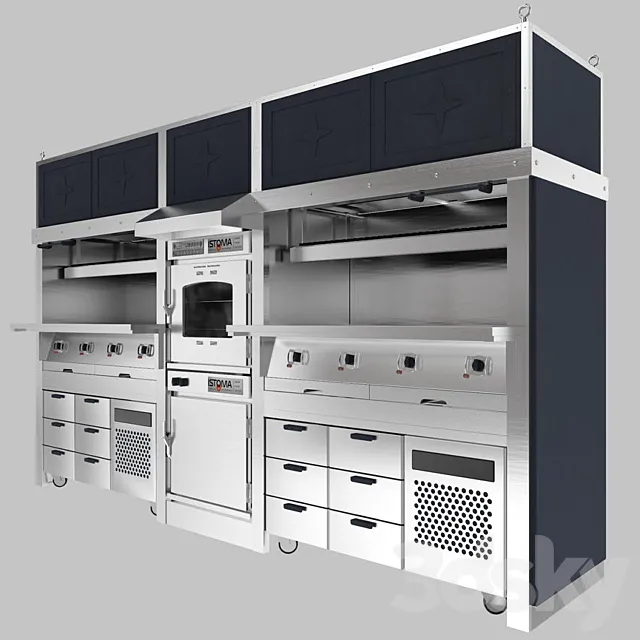 Grill stationary №4 3D Model