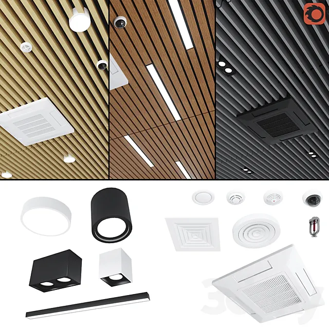 Grillato rack ceiling kit 3DModel