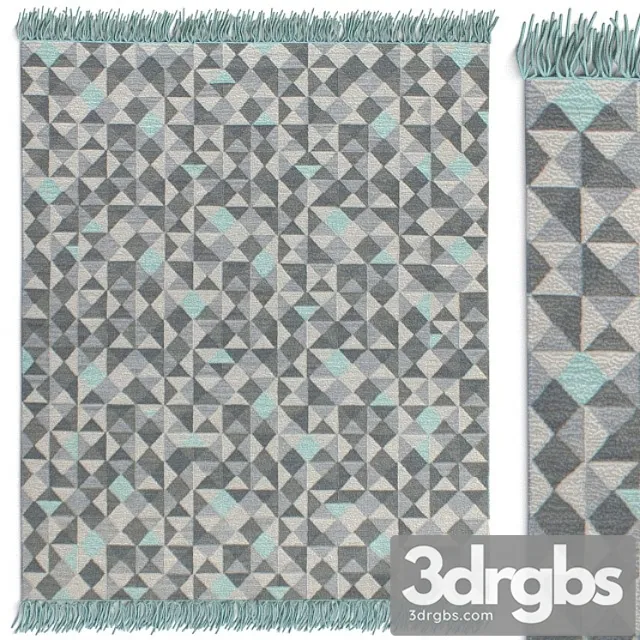 Grit ground lafayette mist rug carpet 3D Model Free