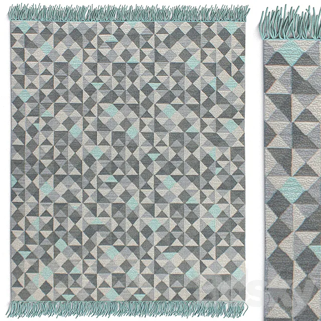 . GRIT & ground Lafayette Mist Rug Carpet 3D Model