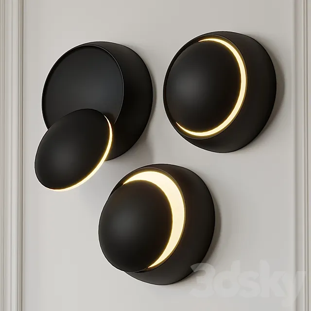 Grnflashing Crescent Round Wall Lamp 3D Model
