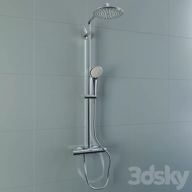 GROHE Euphoria XXL System 210 Shower system with thermostat for wall mounting 3D Model