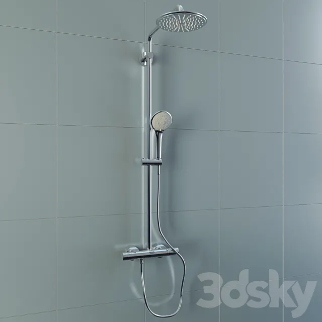 GROHE Euphoria XXL System 210 Shower system with thermostat for wall mounting 3DModel