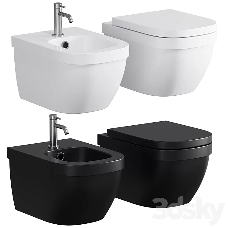 Grohe Euro Ceramika miska WC wisząca z PureGuard biel alpejska 3932800H 3D Model Free