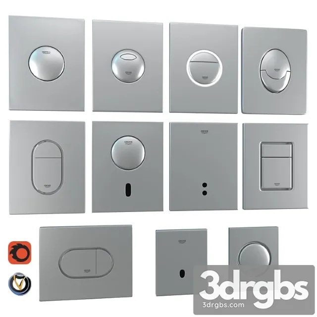 Grohe Flush Plates For Installation 3D Model Download