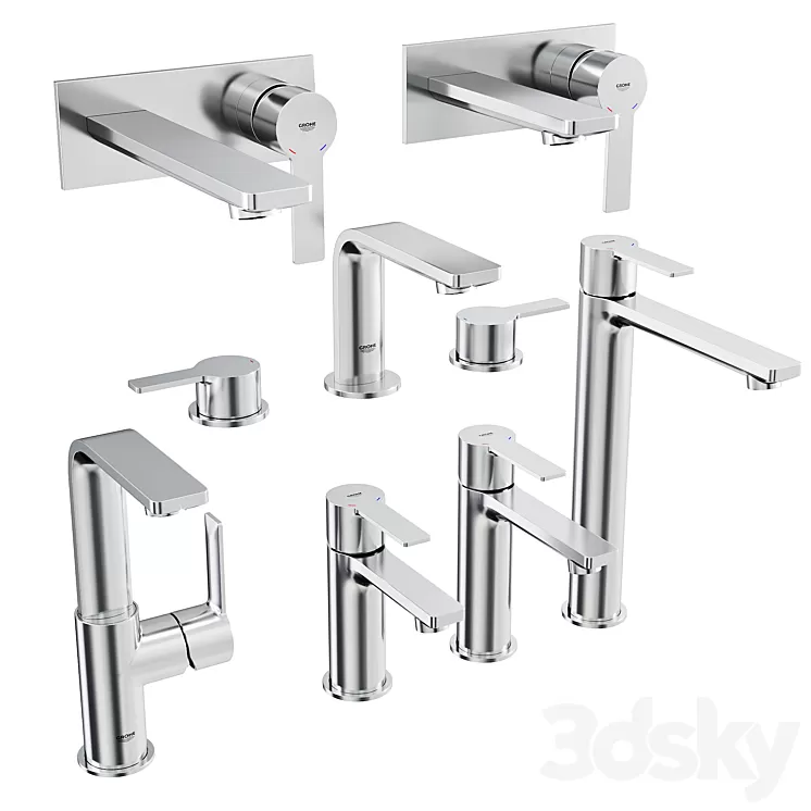 Grohe Lineare basin mixers 3D Model