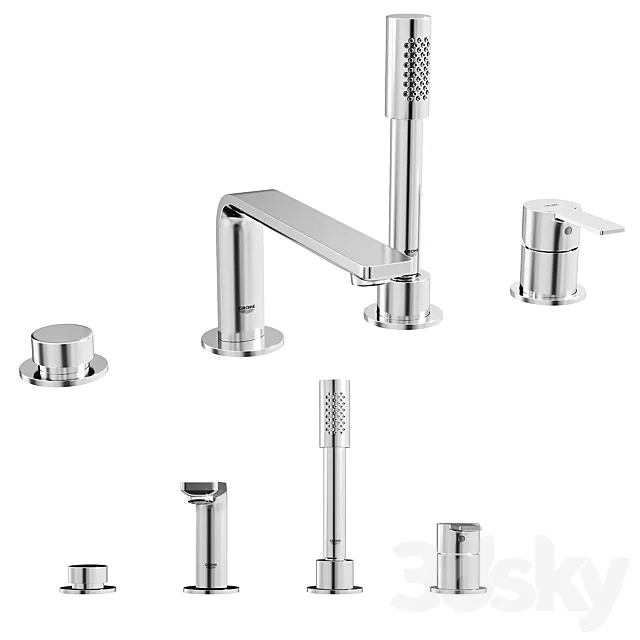 Grohe Lineare bathtub mixer 3D Model