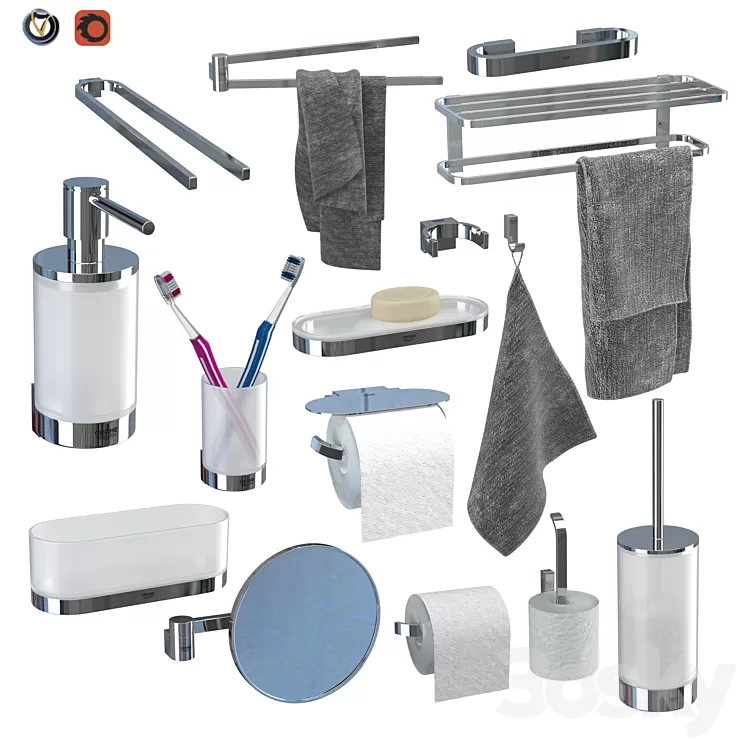 GROHE Selection Accessory Set (15 pcs) 3D Model