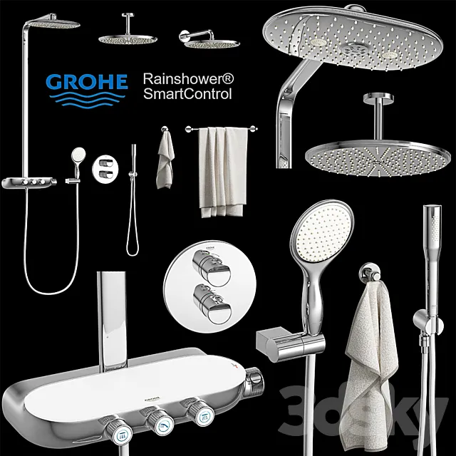 GROHE shower set and accessories 3D Model