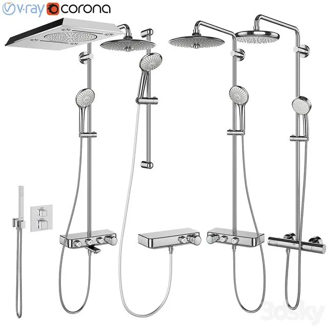GROHE shower systems set 105 3D Model