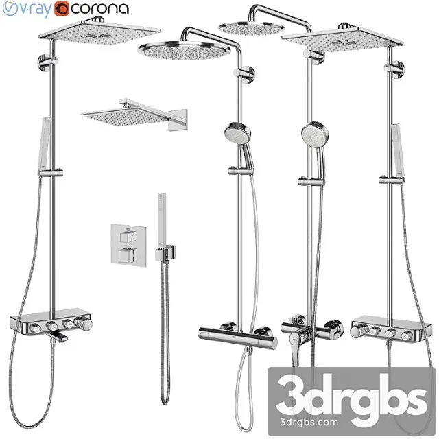 Grohe Shower Systems Set 106 3D Model Free