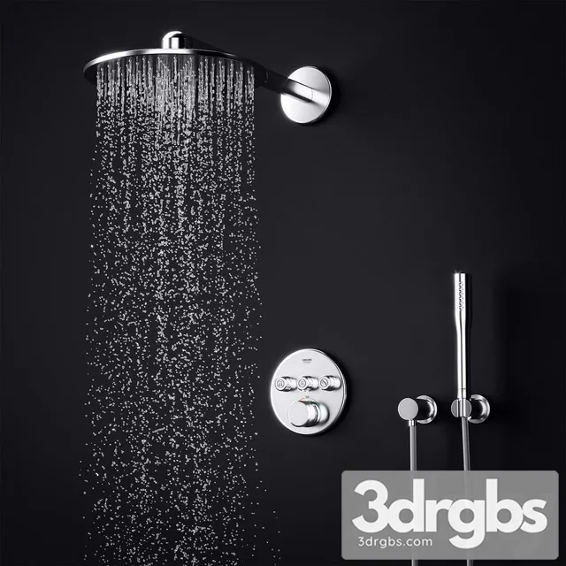 Grohe SmartControl Concealed Shower System 3D Model Free
