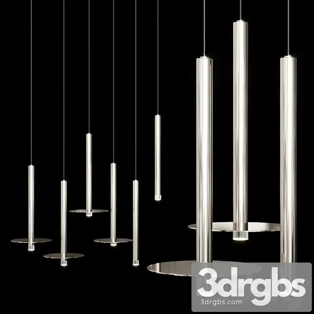 Grok candle led pendant lamp nickel 3D Model Free