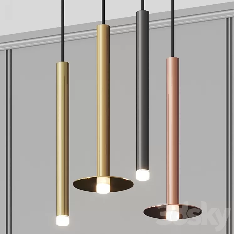 Grok candle pendant lamps 3D Model