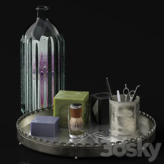 Grooming and beauty set 3D Model