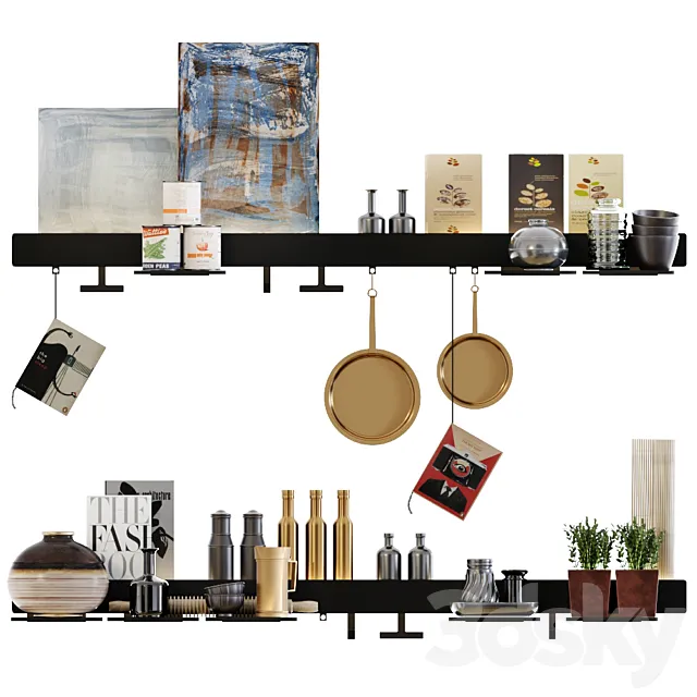 Groove Kitchen Shelf 3DModel