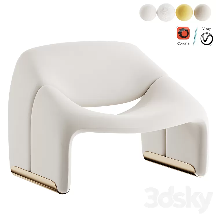 Groovy Lounge Chair for Artifort 3D Model Free