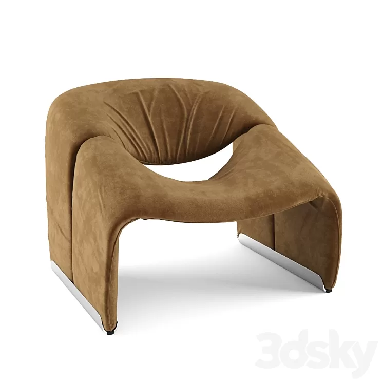 Groovy M-Chair by Pierre Paulin 3D Model
