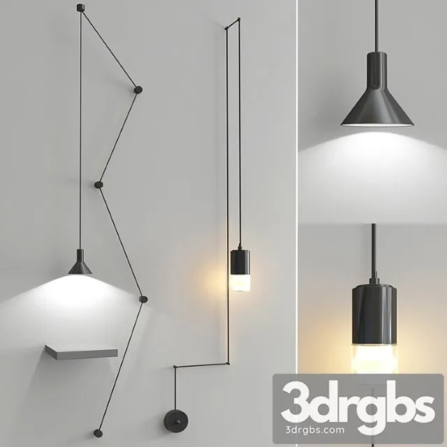 Groppi hanging & wireflow freeform lamp